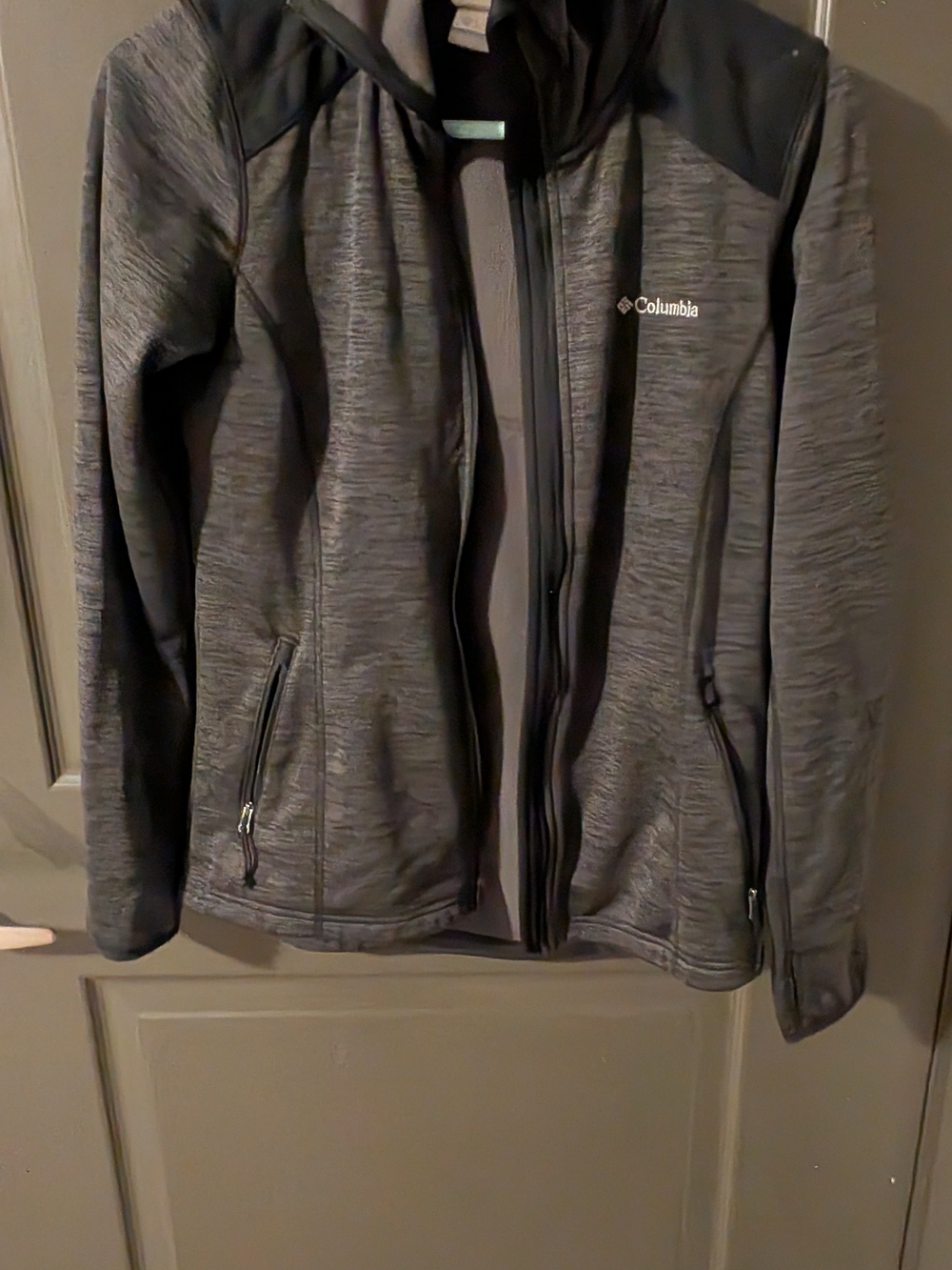 Columbia Gray Full‑Zip Hooded Jacket